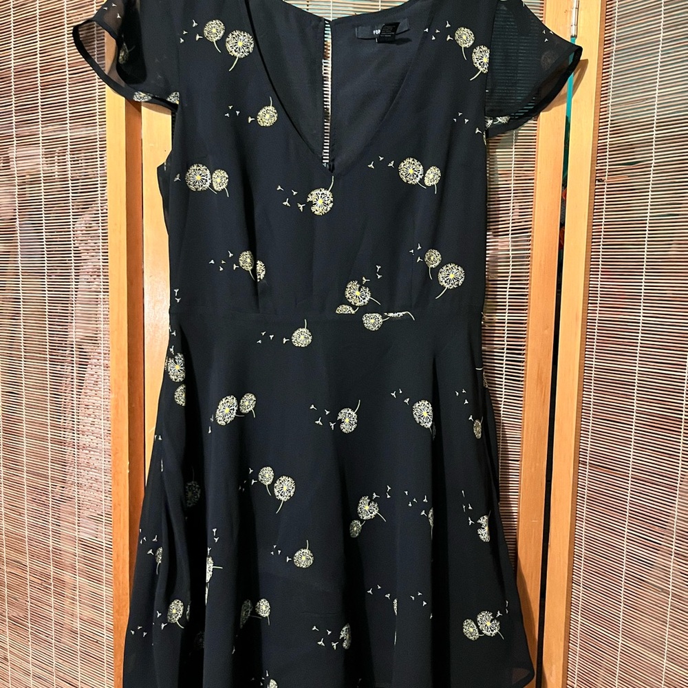 Elegant Black Floral Dress